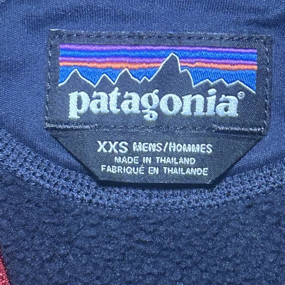 Patagonia Performance Better Sweater 1/4 Zip Fleece Men XXS Navy Blue‎ Red 25960